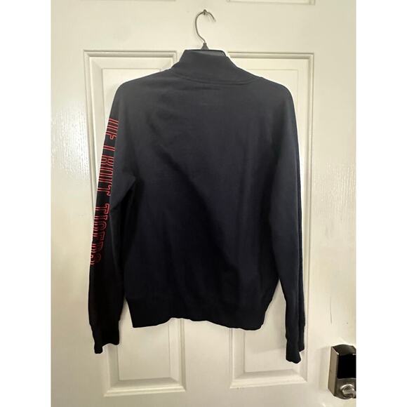 47 Brand Women's Blue Detroit Tigers 1/4 Zip Mock Neck Cropped Sweatshirt Size S - Picture 5 of 7